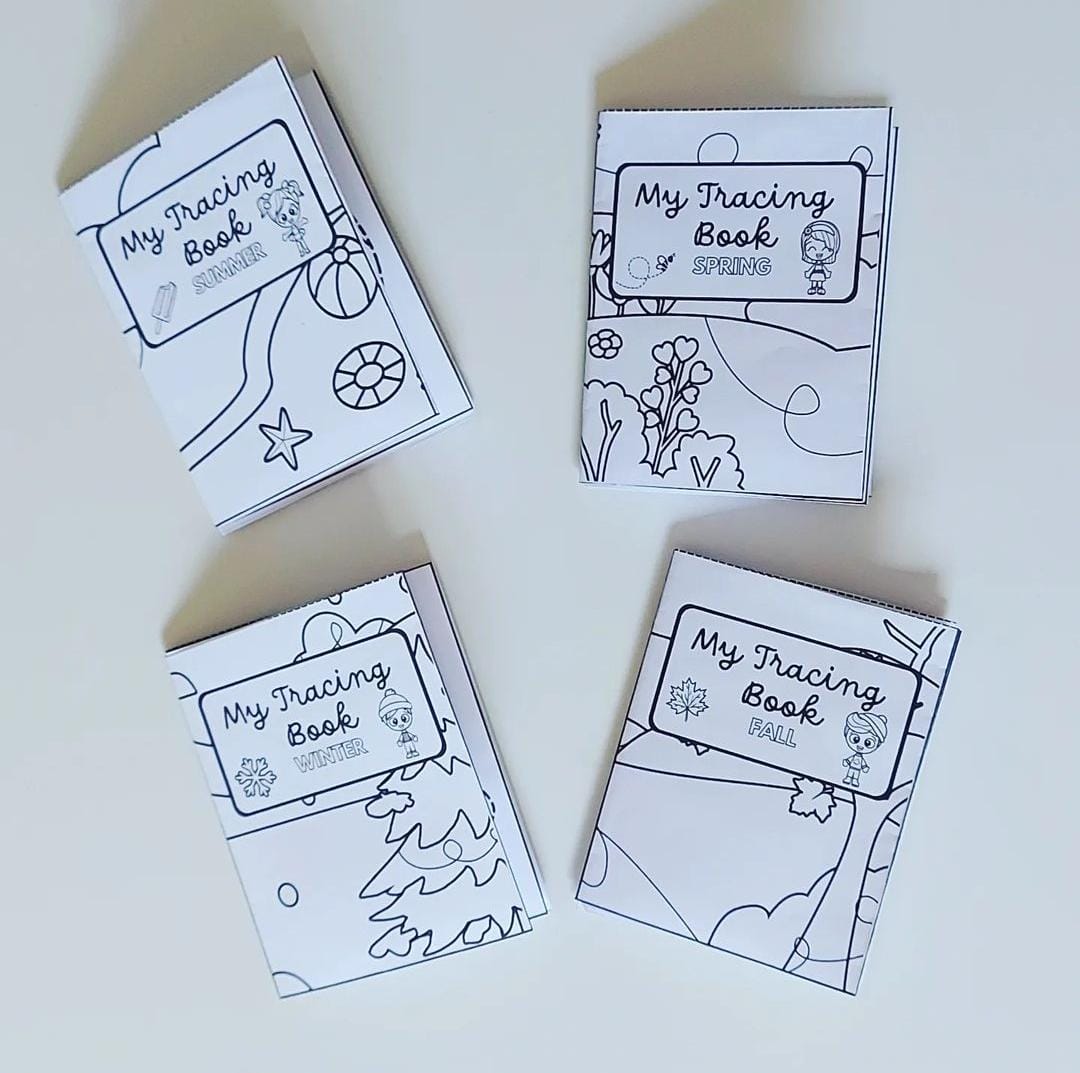 Kit Tracing Mini Books Seasons