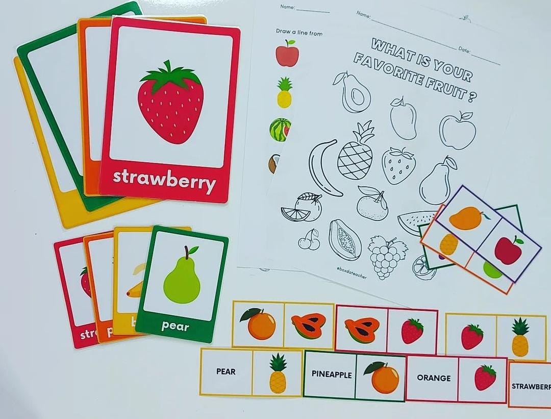 Kit Vocabulário Frutas