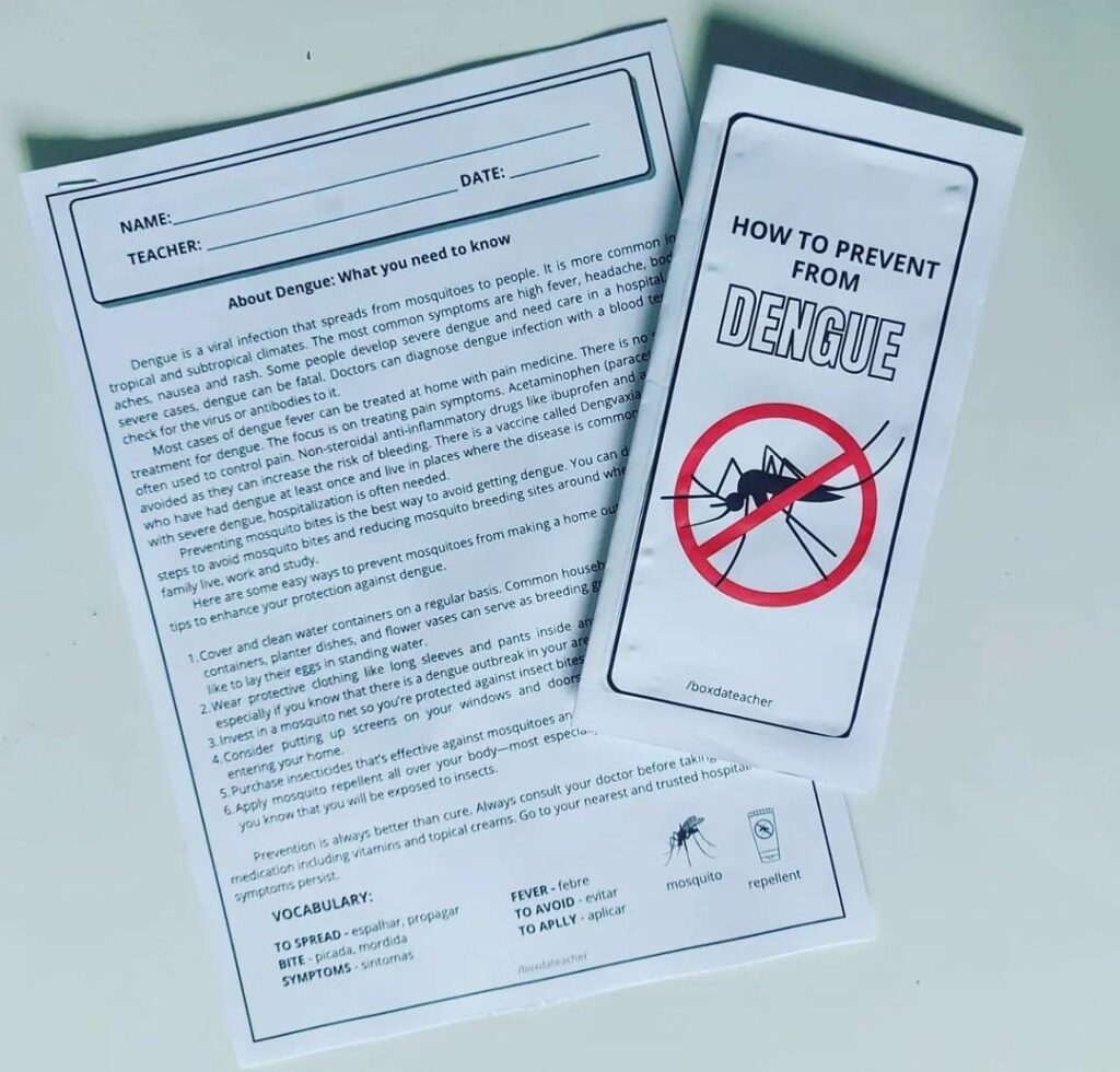 Atividade – Dengue – Box da Teacher