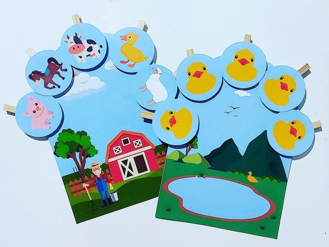 Kit Luvas Musicais - Five little Ducks e Old MacDonald