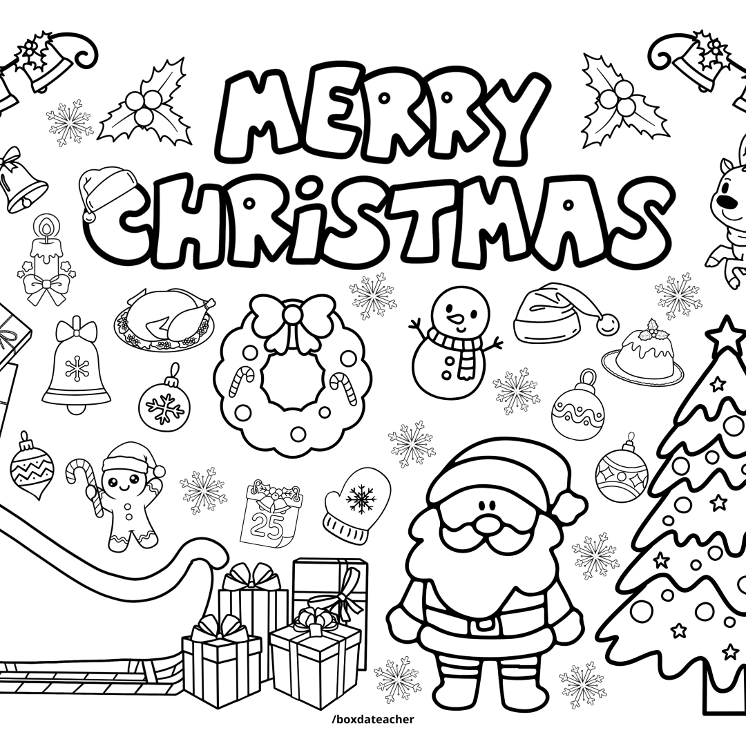 Christmas Coloring Poster