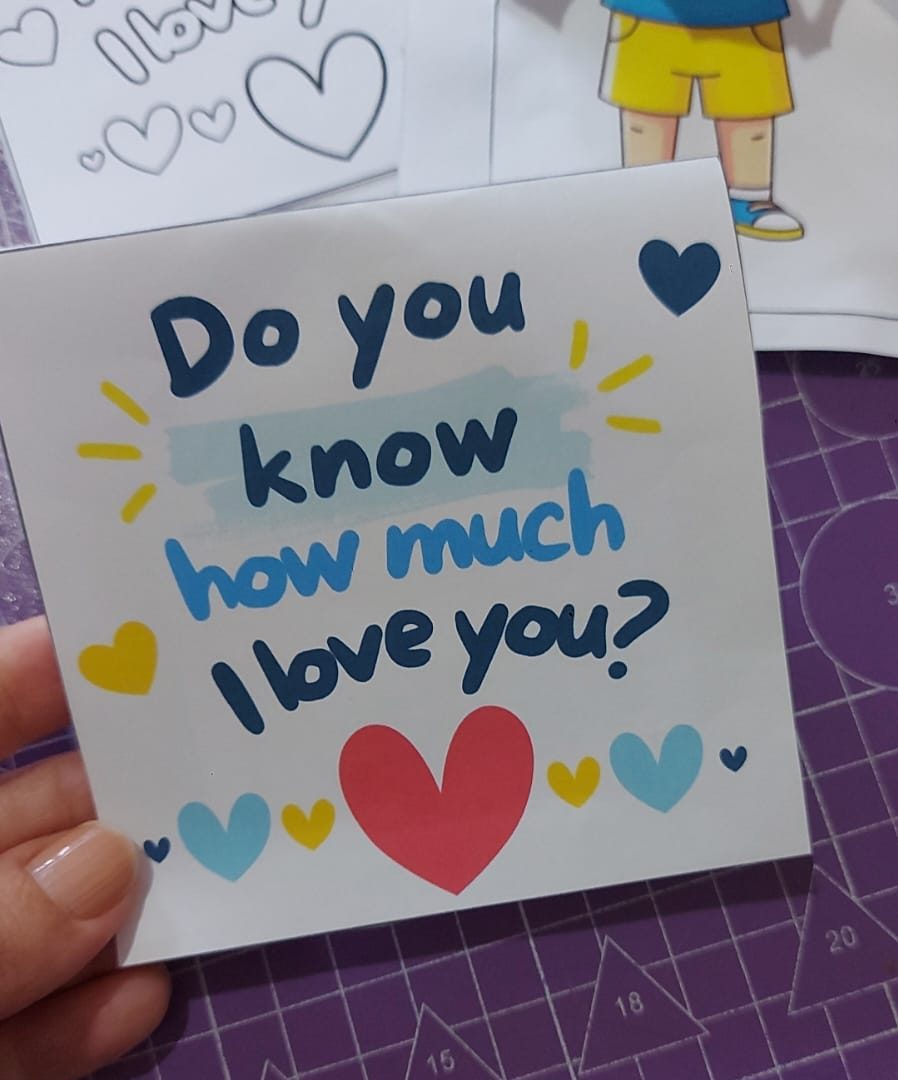 Cartão 3D Father's Day - I Love you this much!